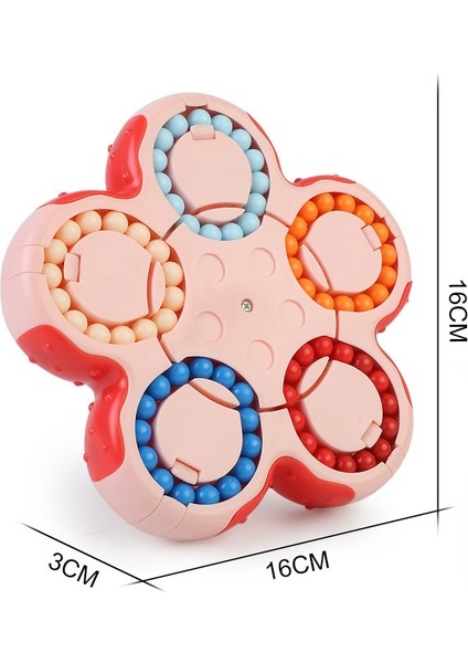 Sihirli Tekerlek Top Labirent Rubik Küp On Taraflı Sihirli Topu Dönen Çift Taraflı Top Sihirli Fasulye Dekompresyon Oyuncağı (Yurt Dışından)