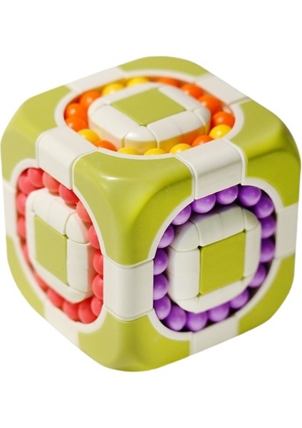 Çocuk Eğitimsel Rulo Üçüncü Seviye Rubik Küpü Dekompresyon Parmak Ucu Döner Sihirli Fasulye Oyuncağı (Yurt Dışından)
