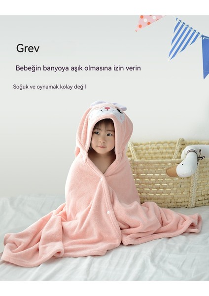 Mercan Kadife Karikatür Çocuk Kapşonlu Banyo Havlusu Bebek Banyo Emici Pelerin Bebek Sevimli Giyilebilir Büyük Pelerin (Yurt Dışından) indirimleri