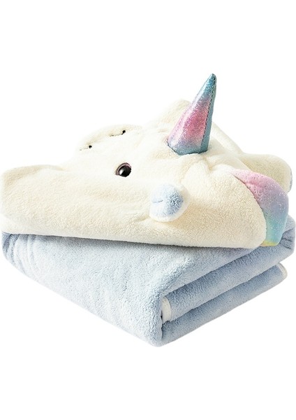 Çocuk Banyo Havlusu Bebek Çocuk Karikatür Banyo Havlusu Mercan Kadife Bornoz (Yurt Dışından)