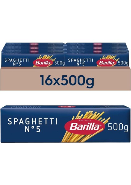 Spagetti (Spaghetti) Makarna No:5 500 G x 16 Adet (1 Koli)
