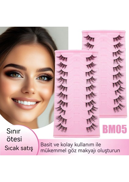 12MM Moda Kalın ve Sert Saplı Sahte Kirpikler (Yurt Dışından)