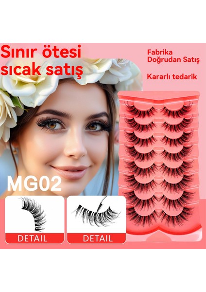 Sekiz Çift MG02 Kalın ve Doğal Kıvrık (Yurt Dışından) modelleri