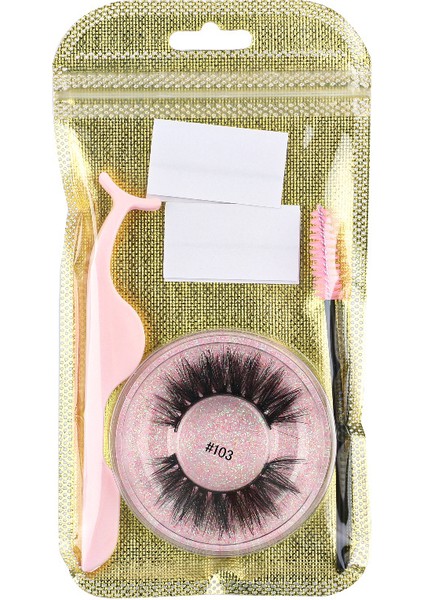 Avrupa ve Amerikan Lastik Şerit Yapıştırıcı Olmayan Sahte Kirpik Seti (Yurt Dışından)