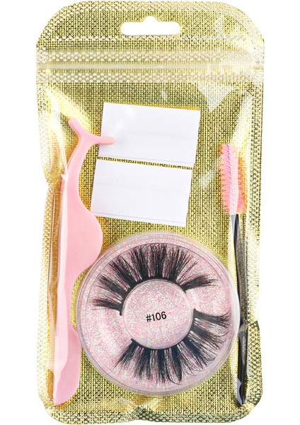 Avrupa ve Amerikan Lastik Şerit Yapıştırıcı Olmayan Sahte Kirpik Seti (Yurt Dışından)