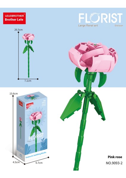 Çiçek Blok Maket Puzzle Yapboz Hediyelik El Yapımı Süs (Yurt Dışından)