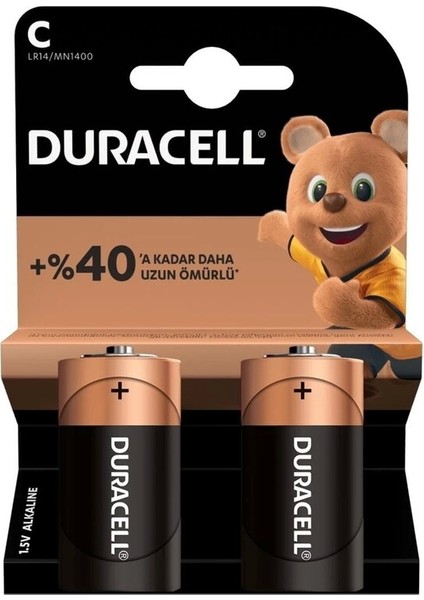 Duracell LR14/MN1400 C Orta Boy Pil 2li Paket