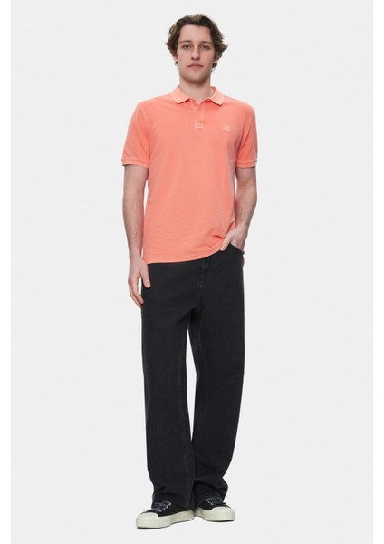 Gerard Sıcak Pembe Polo Yaka Nakışlı Standard Fit Erkek Tshirt