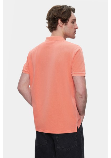 Gerard Sıcak Pembe Polo Yaka Nakışlı Standard Fit Erkek Tshirt