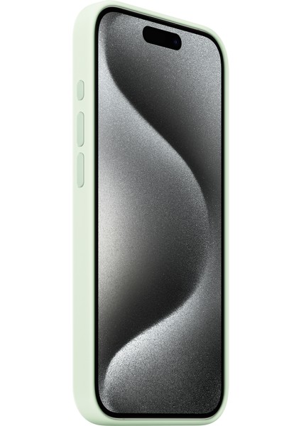 iPhone 15 Pro Silikon Kilif Magsafe-Yumuşak Nane fiyatları