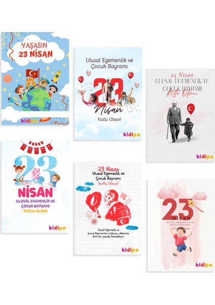 | 23 Nisan Şans Bileklikli Kart Seti (24'lü) | Çocuk Bayramı Hediyelik Kartları