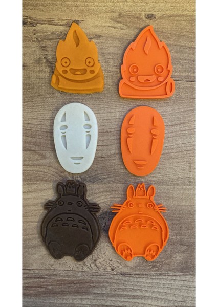 Luxury 3lü Ghibli Kurabiye Kalıbı Kalıbı ve Şeker Hamuru Kalıbı Seti 1 Adet
