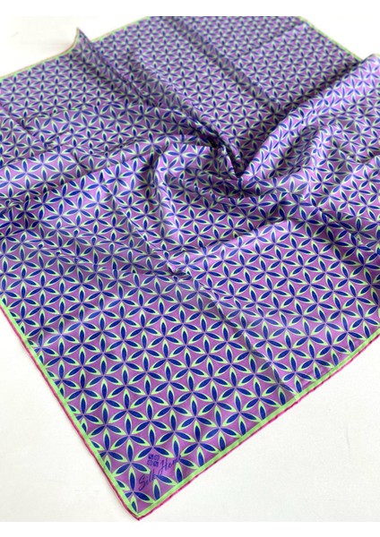 Soft Eşarp 46620 Mor Karışık Desen