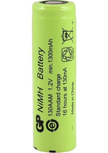 Gp 130AAM 1.2 Volt 1300 Ma Duz-Kafa Şarjlı Kalem Pil