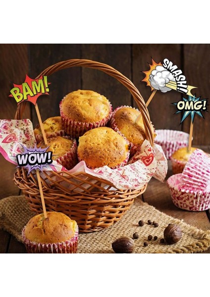 Luxury 2'li Set Krema Sıkma Torbası Seti/ 100 Adet Muffin Cupcake Kek Kapsülü 1 Adet