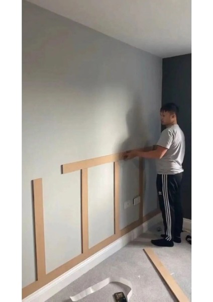 Luxury Iskandinav Duvar Çıtası 1 Paket (5 Adet) 8×100 cm Mdf Duvar Çıtası TL-CITA-100X8 1 Adet