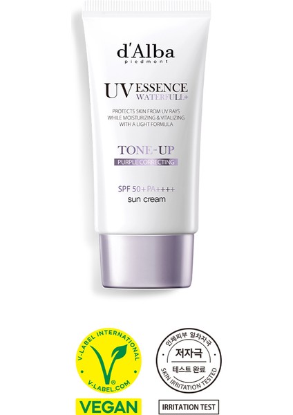Uv Waterfull Tone Up Purple Sun Cream 50ML - Mor Ton Eşitleyici Güneş Kremi