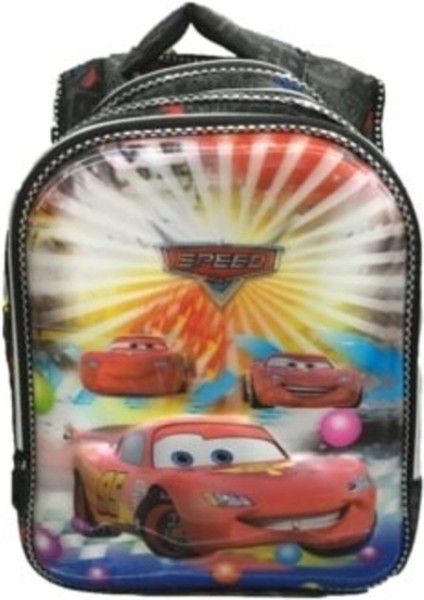 Işıklı Kabartmalı Şimşek Mc Queen Ilkokul Beslenmeli Sırt Çantası
