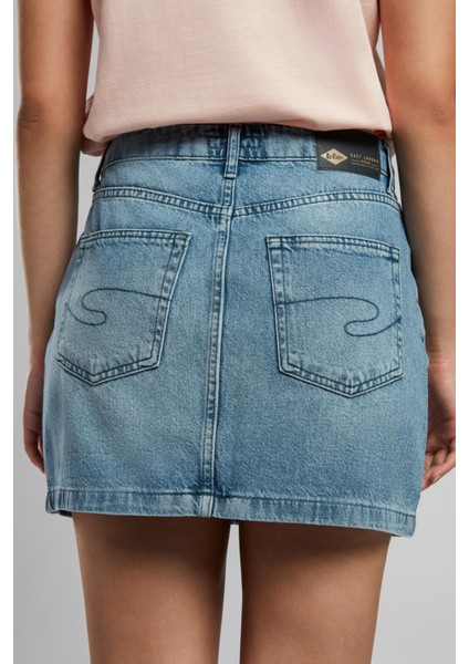 Lily Kadın Jean Etek Denim fırsatları