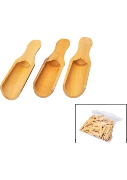 Luxury Bambu Baharat Kürek Kaşığı 6 Adet 1 Adet