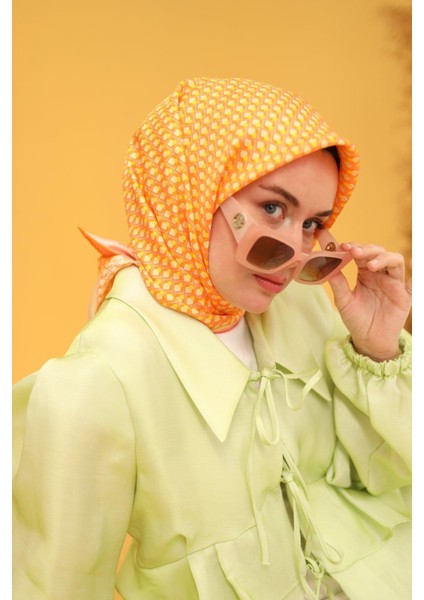 Tivil Ipek Eşarp IST11438-37 Turuncu-Somon