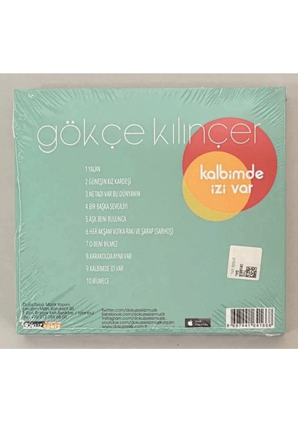 Gökçe Kılınçer Kalbimde Izi Var CD (Jelatininde Sıfır Orjnal Dönem Baskı Cd)