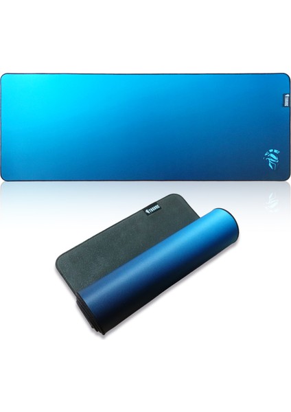 Deep Blue 80X30CM Hybrid (Control + Speed) Kumaş - 4mm Kalınlık - Özel Yüzey Altı Dikiş - Kaydırmaz Zemin XL Premium E-Sport Gaming Mousepad