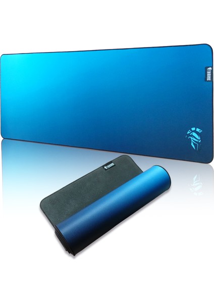 Deep Blue 80X30CM Hybrid (Control + Speed) Kumaş - 4mm Kalınlık - Özel Yüzey Altı Dikiş - Kaydırmaz Zemin XL Premium E-Sport Gaming Mousepad