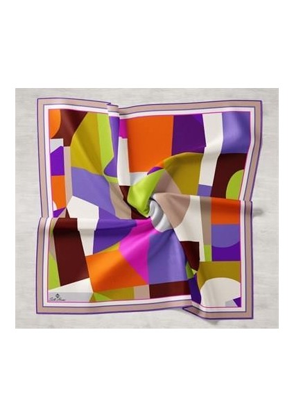 Renkli Tivil Ipek Eşarp IST11404-22