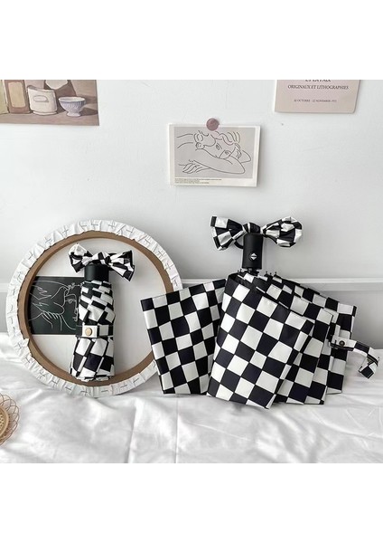 Güneşli ve Yağmurlu Günler Için Siyah Plastik Üç Katlı Otomatik Şemsiye (Yurt Dışından) fiyatları