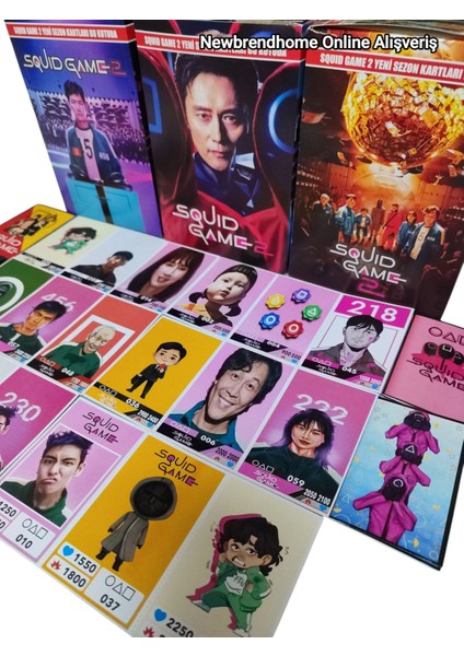 Squidgame 2 Yeni Sezon Karakter KARTLARI(150 Jelatinli 450 Karakter Kartı)Squidgame Eğlencesi