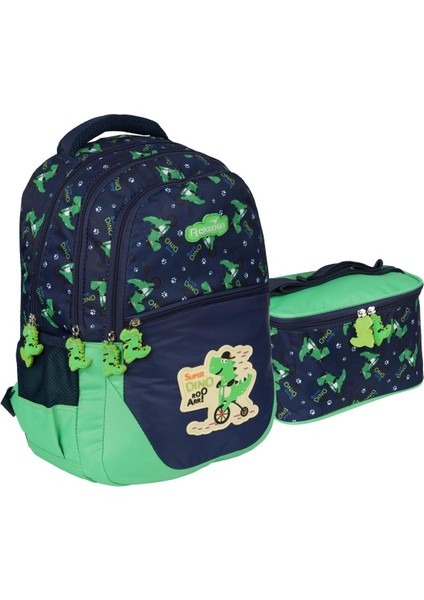 Relaxion Erkek Çocuk 4 Bölmeli Beslenmeli Suya Dayanıklı Ilkokul Sırt Çantası 13SYG50YEŞILDINAZOR