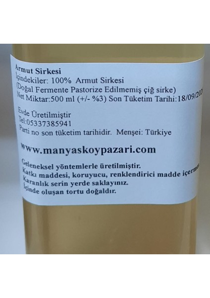 Doğal Katkısız Ev Yapımı Armut Sirkesi 500ml fiyatları