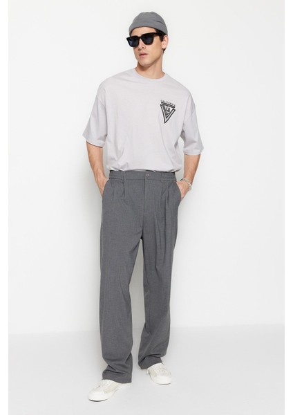 Gri Wide Leg Kumaş Pantolon TMNSS23PL00039