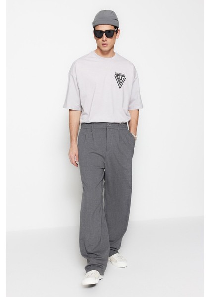 Gri Wide Leg Kumaş Pantolon TMNSS23PL00039 fiyatları