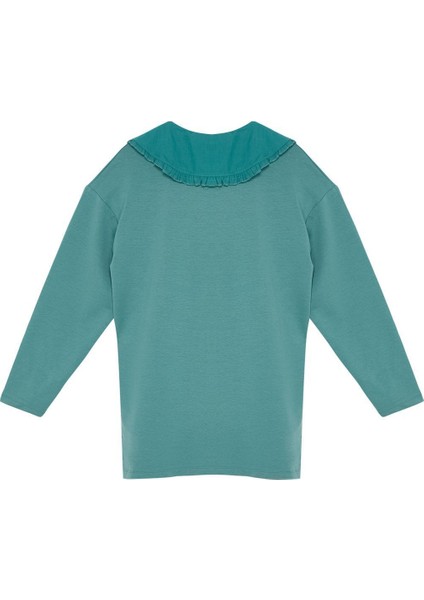 Mint Oversize Bebe Yakalı Örme Tunik TCTSS24UK00040