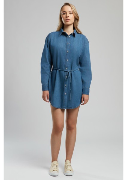 Hana Kadın Jean Elbise Denim