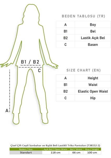 Çisel Çift Cepli Sonbahar ve Kışlık Beli Lastikli Triko Pantolon Füme Fm indirimleri