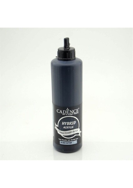 H060 Siyah Hibrid Akrilik Hobi Boyası 500 ml