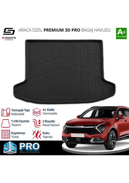 Kia Sportage 3D Pro Bagaj Havuzu 2022 Üzeri A+ Kalite indirimleri
