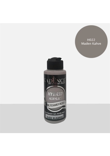 H 022 Maden Kahvesi Hibrid Akrilik Hobi Boyası 120 ml