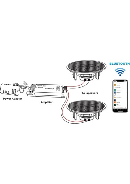 Bluetooth Özellikli Tavan Hoparlörü (Çift Hoparlör) Anfi Kullanmadan Ev-Işyerini Seslendirin