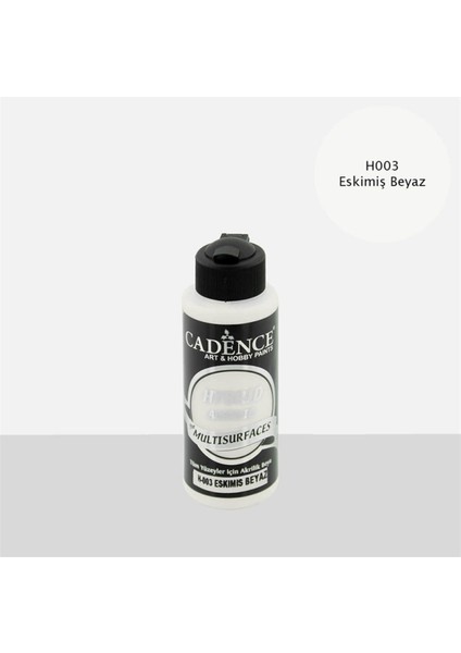 H 003 Eskimiş Beyaz Hibrid Akrilik Hobi Boyası 120 ml