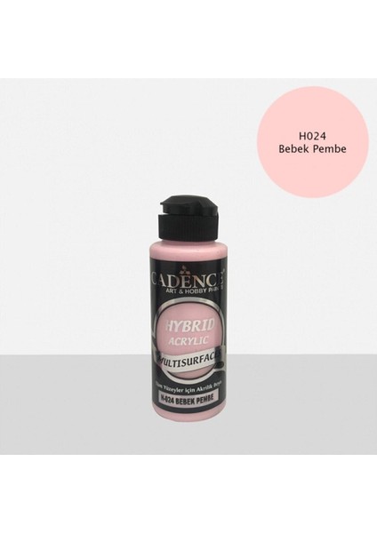 Hibrit Multisurface Akrilik Boya 120 ml H024 Bebek Pembe