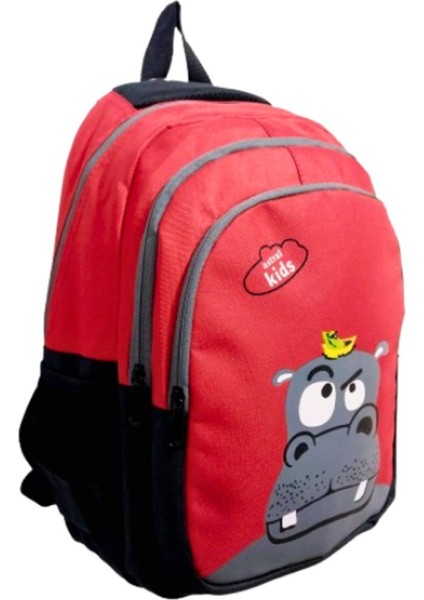 3 Gözlü Ilkokul Çantası Beslenmeli Takım Su Geçirmez Full Astarlı Hipopotam fiyatları