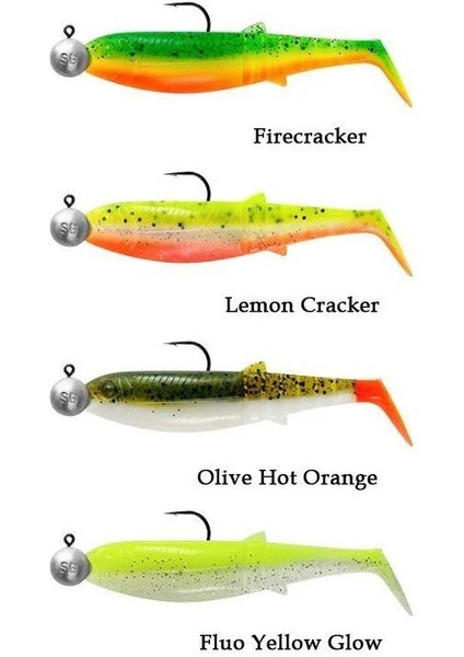 Cannibal Shad 12.5cm 20GR+12.5GR #5/0 Dark Water 4+4 Adet Sahte Balık