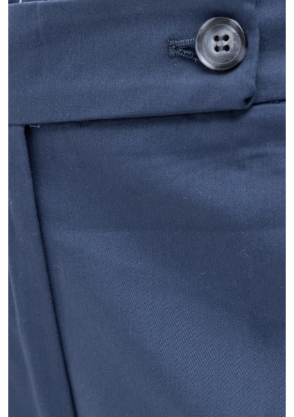 Indigo-Beli Lastikli Büyük Beden Likralı Pantolon fırsatları