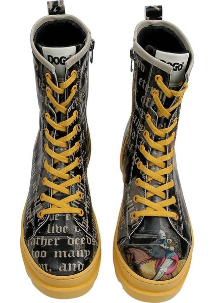 Kadın Vegan Deri Siyah Fermuarlı Uzun Bot - Joan Of Arc Tasarım fırsatları