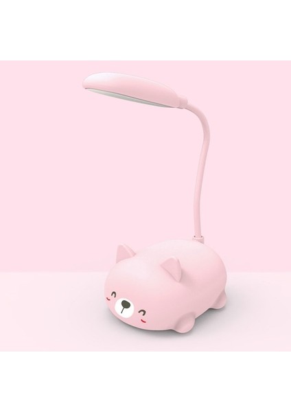 Karikatür Kedi Tasarım LED Okuma Lambası Pembe (Yurt Dışından)