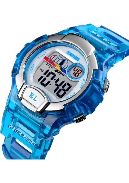 Skmeı 1450 Kadınlar LED Işık ile Şeffaf Dijital Izle 50M Su Geçirmez Spor Izle Mavi (Yurt Dışından) modelleri